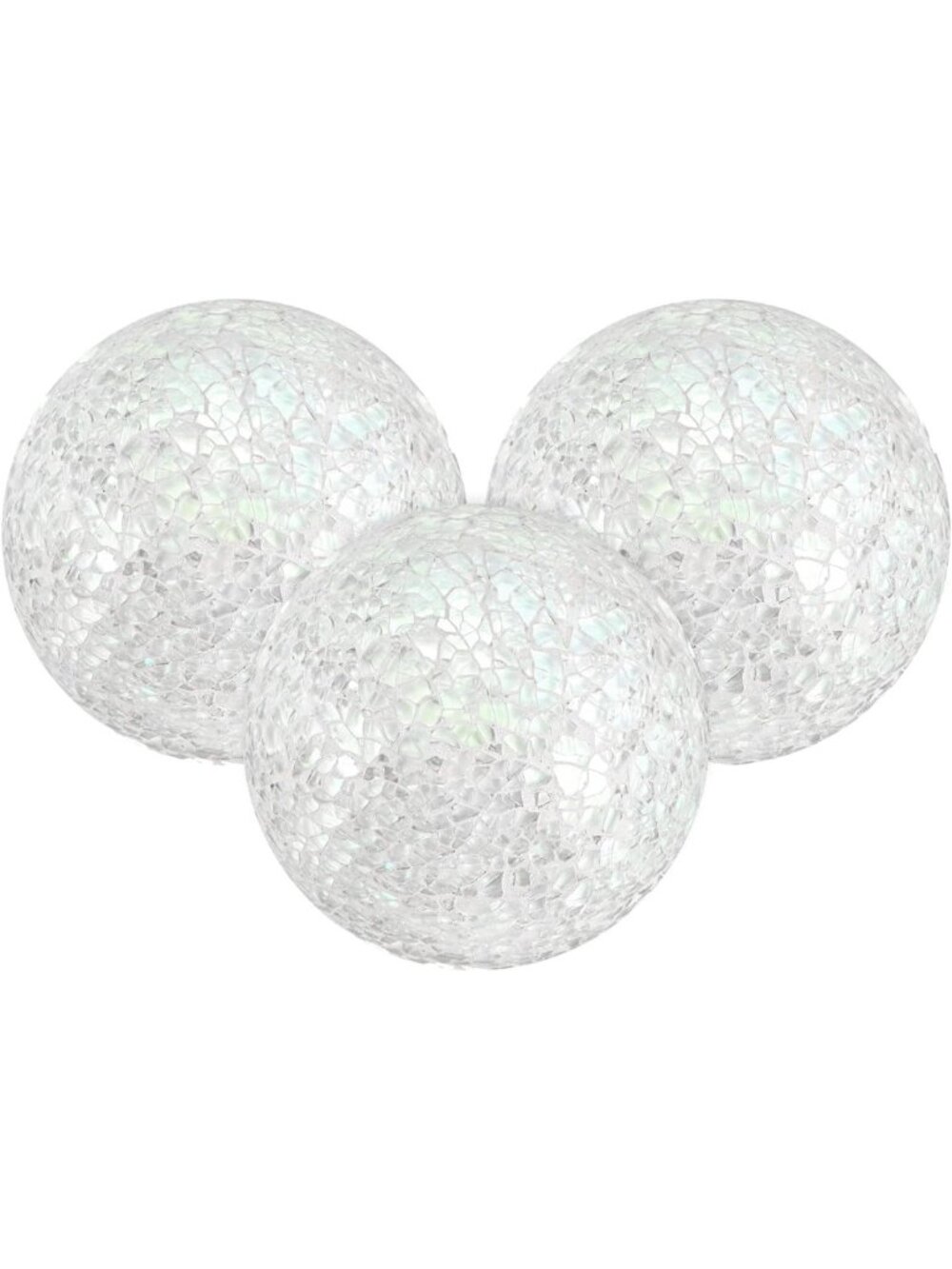M METERXITY 3-Pack Decorative Ball for Bowls, 4 Inch Mosaic Glass Balls
